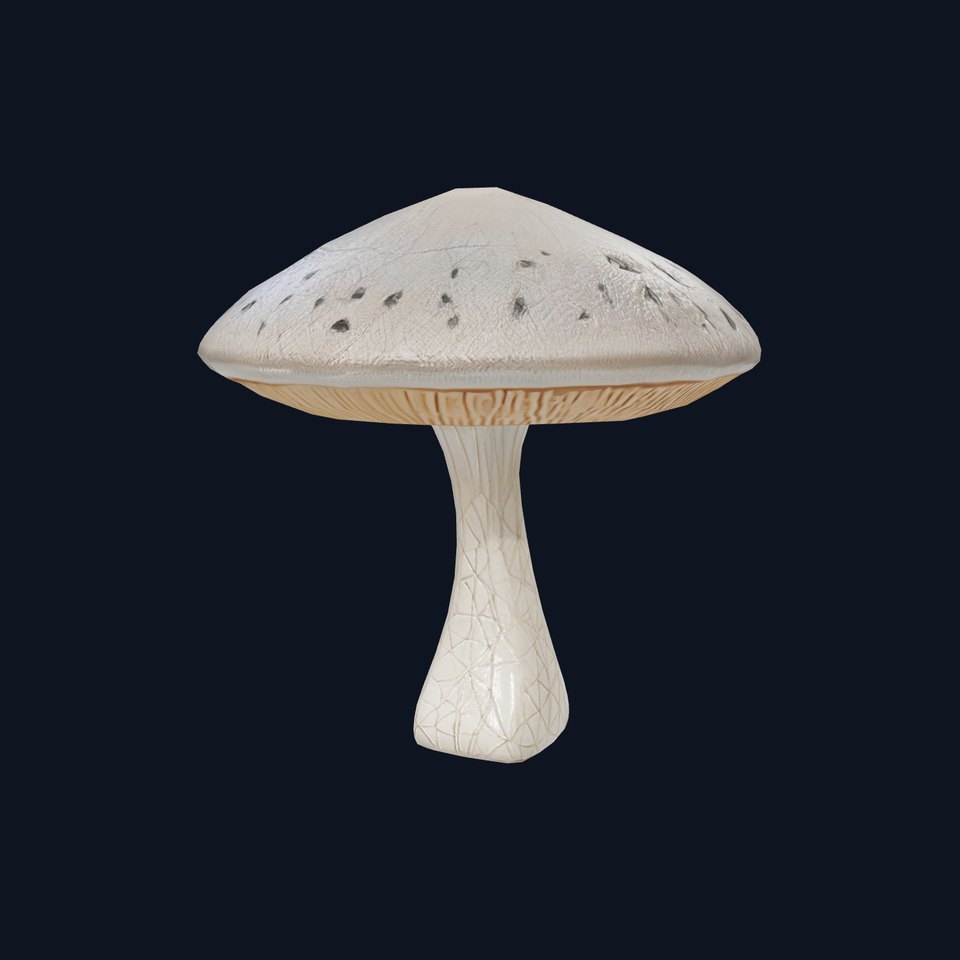 Golden Textured Mushroom model pack